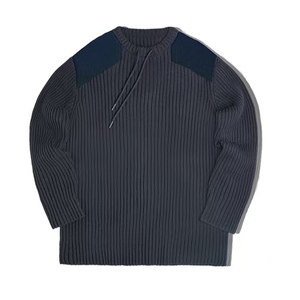 Best-seller Pulls en cachemire Sweat-shirt confortable à manches longues couleur unie Pulls décontractés pour hommes anti-rides - Product Image 5
