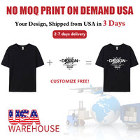 Kaos Pria Oversize Drop Shoulder Katun Organik 180gsm Custom Print Logo dari Gudang USA