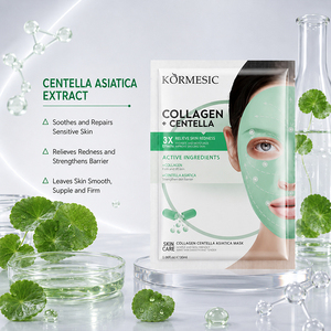 Mascarilla Facial de Colágeno y Centella Asiática de 30 ml de Marca Privada KORMESIC, Mascarilla Facial Hidratante y Calmante con Esencia de Rosa y Semilla de Uva - Product Image 5