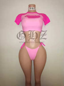 Costumi da Bagno a Pois per Donne, Bikini Personalizzato con Top Corto e Gonna, Set da Spiaggia in Due Pezzi Stile Y2k - Product Image 4