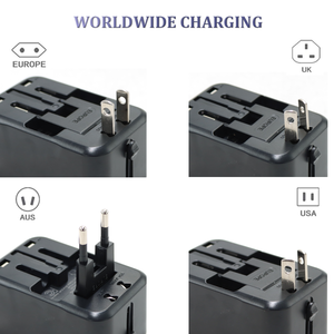 Weltweiter Wandladegerät-Reise adapter mit USB C - All-in-One mit Netz stecker adapter für USA EU UK AUS - Product Image 5