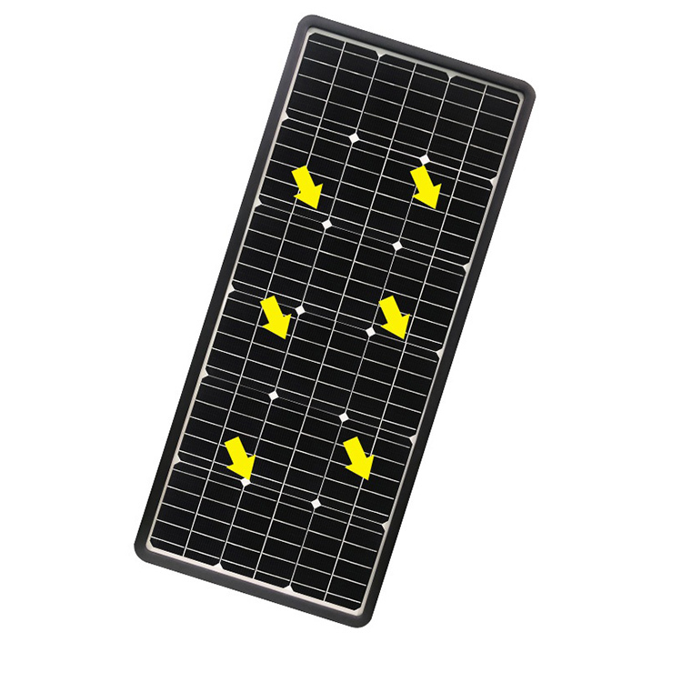 aire libre solar integrado luces led de alta potencia duradero solar integrada de las luces de la calle