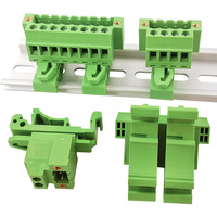 Bloc de bornes à bride pour montage sur rail DIN 35 mm, pas de 5,08 mm - Type A/B, connecteur vertical mâle-femelle, ensemble complet sans soudure