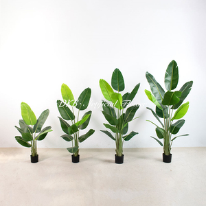 Plantas Verdes al por Mayor DKB, Hojas Verdes, Plantas de Interior, Decoración del Hogar, Bonsái Artificial, Planta de Plátano en Maceta de Tela, Plantas Decorativas - Product Image 1
