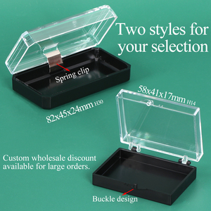 SUNSHING Bulk <b>Clear</b> Polystyrene Hinged Lid <b>Box</b> Premium Small Gel Sticky Sample Case Acrylic False Eyelash Storage Organizer <b>Box</b> - Product Image 4