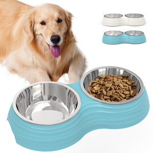 Bols ronds en mélamine M+M, solides, antidérapants, pour chats, à double paroi, avec effet givré, pour nourrir les animaux de compagnie - Product Image 4