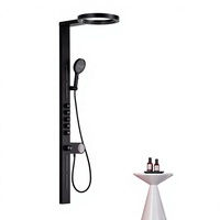 Système de douche mural de luxe Maestro Spectrum en laiton avec affichage numérique LED, multifonction, cascade et pluie, pour salle de bain