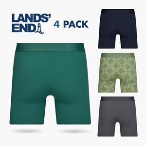 FOXA Mens <b>Boxer</b> Briefs 4 Pack Mid Rise Breathable <b>Polyester</b> Underwear for Men - Product Image 4