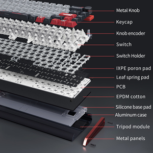 Bàn phím chơi game SKYLOONG GK68 HE khung nhôm, không cần tấm từ, RGB, USB 8K, RT0.01, PBT, switch Gateron JADA Pro TTC KING - Product Image 6