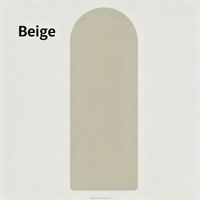 Tapis de yoga ovale arqué en TPE durable 5mm 183*68cm, antidérapant, absorbant la transpiration, pour utilisation sèche ou humide, avec logo personnalisé au laser, idéal pour studio de yoga, maison et Pilates