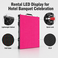 Pantalla LED de Alquiler para Interiores P2.9, Gabinete Ligero de Bloqueo Rápido, Pantalla LED a Todo Color para Hoteles, Banquetes y Celebraciones