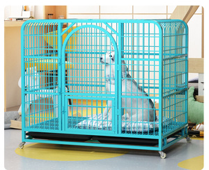 批发定制折叠带狗便器大型金属大型狗笼 - Product Image 6
