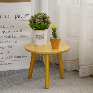 Modern Minimalist Wooden Flower Stand <b>White</b> Round <b>Table</b> For Living Room Balcony Plant Display - Product Image 4