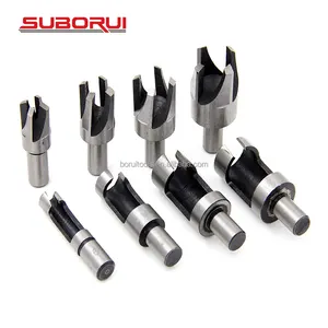 SUBORUI 6mm 10mm 13mm 16mm 8pcs Wood Cork Tenon Plug Hole Cutter Drill Bit Set For Wood Woodworking