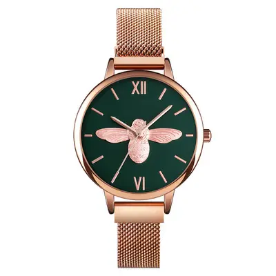 Skmei 9212 Casual Business Women Watches Luxury Stylish Honeybee Rose Gold Stainless Steel Wristwatch Ladies Clock Wristwatch