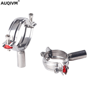 AUQIVM Support de fixation réglable en acier inoxydable 304 316 de haute qualité, poli d'un seul côté, pour tube circulaire, suspension de tuyau, serrage - Product Image 1