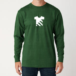 Camisetas de Algodón Peinado para Hombre, Manga Larga, Cuello Redondo, Ajuste Delgado, Transpirables, 200GSM, Lisas, con Estampado Personalizado y Serigrafía en Relieve, Venta al por Mayor - Product Image 3