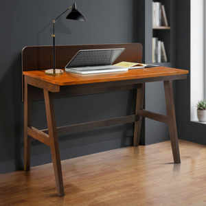Writing <b>Desk</b> Vintage Style Solid Teak Wood Medium Brown Color - Product Image 3