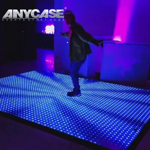 Pista de dança 3D LED para aluguel de eventos de casamento com controle sem fio RGBW Digital P25 colorido