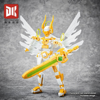 Ensemble de blocs de construction DK Angel Knight, 1289 pièces, modèle de cheval blindé articulé avec cavalier détachable, jouet DIY, cadeau pour garçons