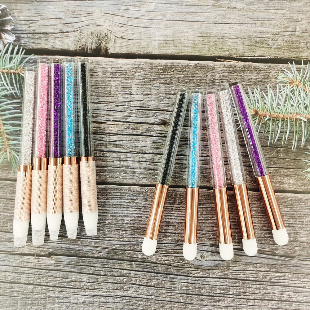 Lash мусс шампунь очищающее кисти, оптовая продажа ресниц для наращивания очищающее средство с украшением в виде кристаллов кисти блестящие щетка