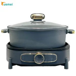 Multifunctional Hot Electric Cooking Pot High Quality Electric Skillets Non Stick Steamboat Pot Esay Clean Up Electric Skillet