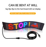 Panneau de logo de voiture intelligent à LED pour application Bluetooth Panneaux d'affichage matriciel à LED à défilement flexible IP65 pour une utilisation en magasin