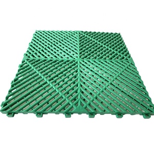 Dalles de sol de garage modernes antidérapantes à emboîtement en plastique PP, revêtement de surface, tapis pour ateliers de detailing automobile, dalles en vinyle avec design graphique - Product Image 4