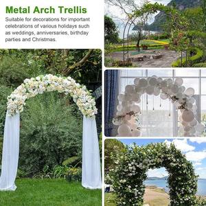 عريشة رومانسية خارجية للتجارة الإلكترونية عبر الحدود حامل زهور للزفاف قبة معدنية نباتات تسلق الباب للولايات المتحدة الأوروبية - Product Image 2