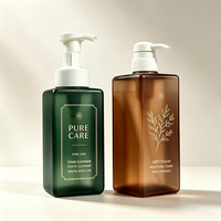 Flacon vide de luxe en plastique PET grande capacité 500ml 800ml pour nettoyant moussant visage, gel douche et shampoing