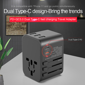 Loại Kép C 33.5W Đầu Ra Sạc Nhanh <span class=keywords><strong>3USB</strong></span> Xách Tay Mới Nhất Sạc Du Lịch Với Biểu Tượng Tùy Chỉnh - Product Image 2