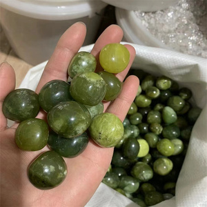 Natural Crystals Wholesale 20-30mm Green Xiuyan <strong>Jade</strong> Crystal Tumbled <strong>Stones</strong> for Gift - Product Image 3