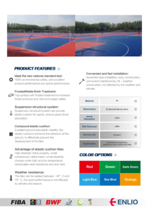 Enlio patio trasero pickleball cancha azulejo cancha de baloncesto media cancha para casa privada patio trasero deportes multiuso - Product Image 4