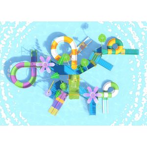 Équipement de <span class=keywords><strong>parc</strong></span> <span class=keywords><strong>aquatique</strong></span> commercial extérieur : Toboggan, structure <span class=keywords><strong>aquatique</strong></span>, conception de jeux en fibre de verre avec pulvérisation - Product Image 6