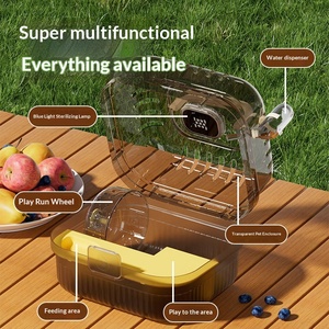 Cage à <span class=keywords><strong>hamster</strong></span> d'intérieur portable en PP, ventilation, sac à miel, pour shrews, seiche, ours doré, fournitures pour petits animaux, cage en gros - Product Image 2