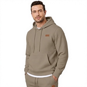 Ensemble de survêtement unisexe Beazer Sports, sweat-shirt à capuche et pantalon de couleur unie, décontracté, manches longues, taille élastique, 100% coton respirant - Product Image 2