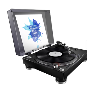 Platine DJ à entraînement direct avec contrôle de plateau, lecteur de disques vinyles avec slipmat et feuille de synchronisation pour performance en studio - Product Image 3