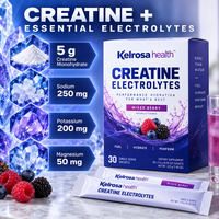 Poudre d'électrolytes et de créatine en marque blanche 5g, mélange pour boisson hydratante à la créatine, sachets d'électrolytes et de créatine OEM ODM
