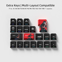 Lot de touches de clavier Star Wars profil Cherry en PBT+PC, caractères translucides par sublimation, ergonomiques pour clavier à interrupteurs magnétiques