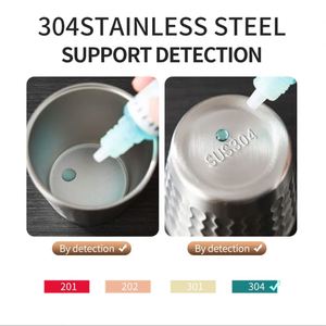 Vente en gros de tasses à café en acier inoxydable 304 à double paroi, argentées et dorées - Product Image 3