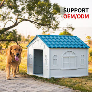 Üretici toptan köpek lüks ev plastik su geçirmez açık köpek evi - Product Image 5