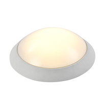 Plafonnier LED à base en aluminium IP54 IK10 avec détecteur de mouvement, éclairage de secours, luminaire rond à montage en surface pour passage d'hôpital
