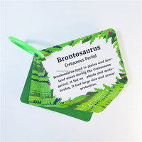Conception de taille de papier personnalisé impression enfants enfant dinosaure cognitif éducatif cartes Flash Flashcards boîtes ensemble avec anneau de reliure