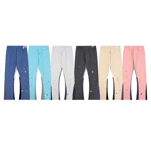 <span class=keywords><strong>Pantaloni</strong></span> da Uomo Vintage con Effetto Schizzi di Vernice, Stile Streetwear Americano, <span class=keywords><strong>Pantaloni</strong></span> Sportivi a Zampa d'Elefante Hip Hop - Product Image 3