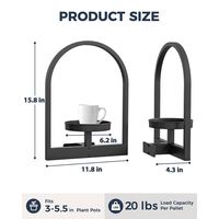 Support mural en métal pour plantes avec étagères de fenêtre pour cuisine et salle de bain, utilisation intérieure et extérieure, design Art Déco, décoration intérieure durable