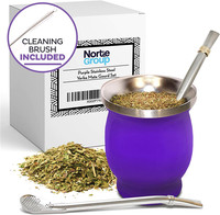 Ensemble de tasses à maté en acier inoxydable 2025, gourde naturelle, tasses à maté traditionnelles originales, 8 oz, tasse à maté instantanée avec paille