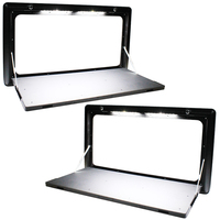 TYTXRV 800*450mm Wohnmobil Klapptisch mit LED-Beleuchtung, Abschließbarer Schwarz Außen Picknick Wandmontierter Tisch für Camper