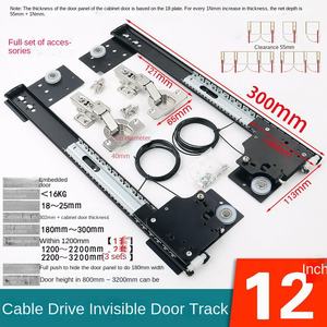 <span class=keywords><strong>Porte</strong></span> coulissante <span class=keywords><strong>pliante</strong></span> pour armoire, silencieuse, avec rail coulissant, <span class=keywords><strong>porte</strong></span> de placard, montage latéral, insertion arrière, rail caché, quincaillerie en acier - Product Image 6