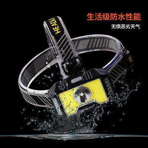 T6 COB LED Headlamp Rechargeable USB Outdoor Camping <b>Light</b> Red <b>Flash</b> Mode Dimmable Plastic Body - Product Image 3
