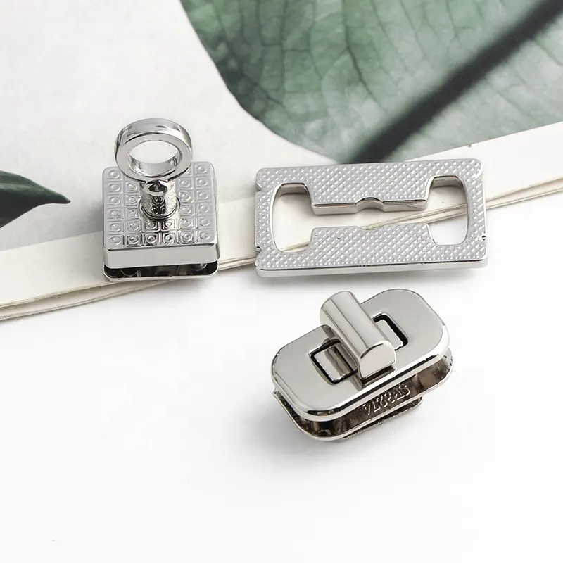 Luxo Metal Clasp Turn Lock Twist Lock Moda DIY Hardware Fitting Bag Fechaduras Para Bolsas